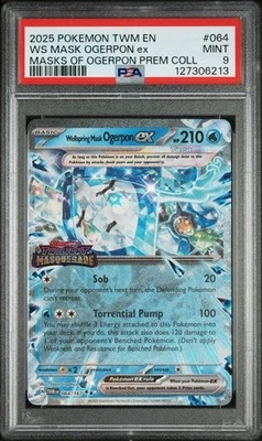 PSA 9 STAMPED Twilight Masquerade Wellspring Mask Ogerpon EX 64/167 Pokemon TWM - Image 1 of 2