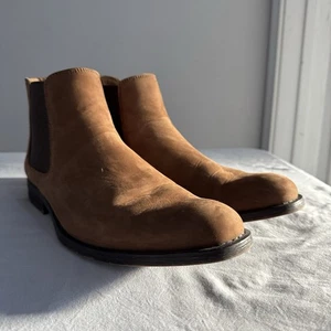 Aldo Mens Boots Suede Size 8 Tan - Picture 1 of 8