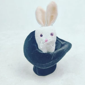 Folkmanis Magician Rabbit in Hat Mini Hand Puppet Pop Up Peekaboo 6”  - Picture 1 of 5