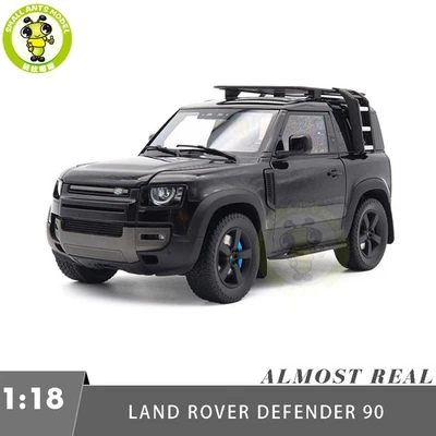 1/18 Land Rover Defender 90 2020 Almost Real 810708 Black Diecast Model Car - Image 1 of 4