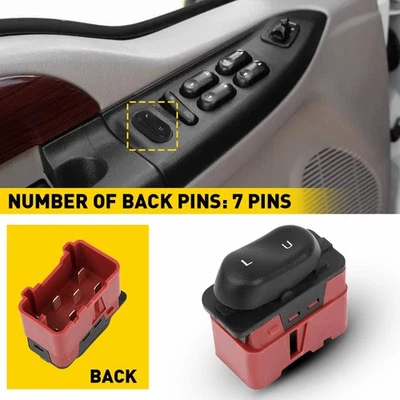 Interruptor de trava de porta elétrica para Ford Expedition F-250 Super Duty F650 99-2010 dianteiro H - Imagem 1 de 4