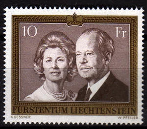 Liechtenstein 614 **, 10 fr. pareja de príncipes - Imagen 1 de 1