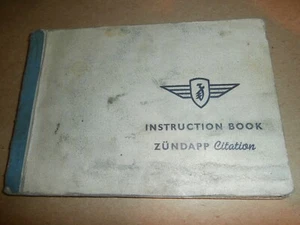 Oldtimer Zundapp Zitat Motorrad Anleitungsbuch Betriebsanleitung - Bild 1 von 12
