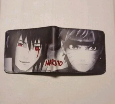 Naruto Shippuden Print Bi-Fold Wallet Naruto & Sasuke Men / Boys/ Women's Wallet - Image 1 of 4