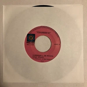 EDUARDO II -LLAMARADA DE PETATE / ANGELICA- 1977 MEXICAN 7¨ SINGLE PAPER SLEEVE - Picture 1 of 4