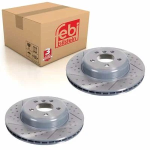 Pair of Rear Brake Disc Fits BMW 3 Series 4 Series OE 34206797600 Febi 105725 - Picture 1 of 4
