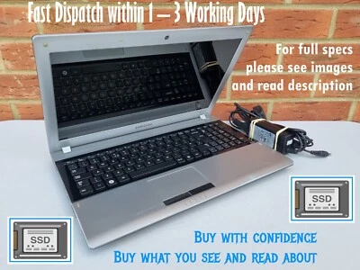 Fast Powerful Samsung 15.6” inch 500 GB SSD 8 GB RAM Win10Pro Wi-Fi Pentium B940 - Image 1 of 4