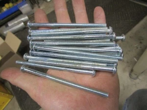 20 1/4"-20 x 4-1/2" Stahl Rundkopf Schlitz Maschinenschrauben - Bild 1 von 3