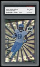 MICHAEL CARTER 2021 PANINI PRESTIGE XTRA POINTS SPOKES 1ST GRADED 10 ROOKIE CARD