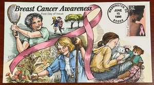 #3081 Breast Cancer Awareness 1966 FDC Hand-Painted Collins Perfect!!! - Picture 1 of 1