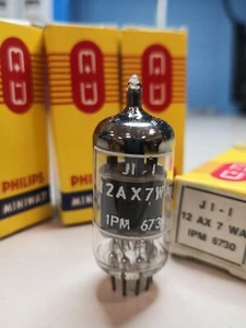 12AX7WA VALVOLA DOPPIO TRIODO  NOS. Serie "IPM 6730" PHILIPS MINIWATT  - Foto 1 di 2