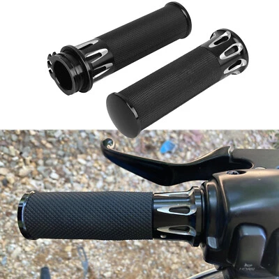 For Harley Road King Softail Electra Glide 1" Motorcycle Handle Bars Hand Grips - Image 1 of 4