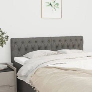 NNEVL Headboards 2 pcs Dark Grey 72x7x78/88 cm Fabric - Picture 1 of 8