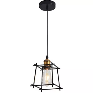 Lámpara retro de techo vintage de estilo industrial con sombra de metal montaje al ras E27 - Imagen 1 de 23