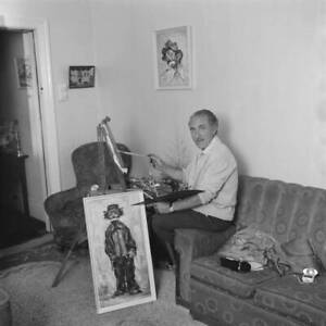 English Actor Jack Haig Pictured Painting At An Artists Easel 1965 OLD PHOTO