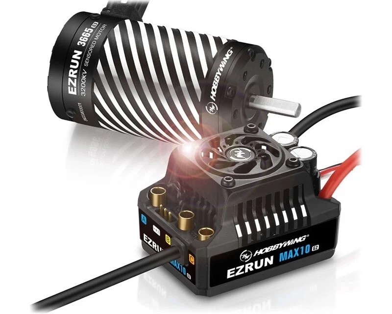 Hobbywing Ezrun Combo MAX10 G2 140A+3665SD-3200kV 5mm 38020344 Modell - Bild 1 von 4