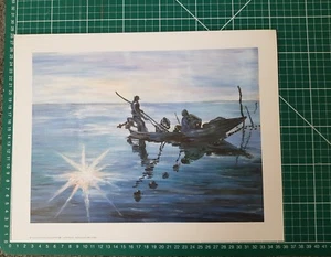 "Night Fishing" lithographic print by British Artist. Contemporary. - Picture 1 of 1