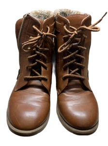 Womens Chestnut Lace-Up Zipper Boot, Women's Size 6 Brown USED - Picture 1 of 8
