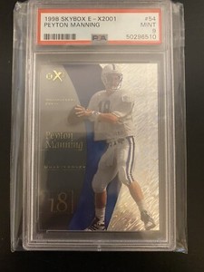 PSA 9 Graded 1998 SKYBOX E-X2001 Peyton Manning RC Rookie Card #54 Colts