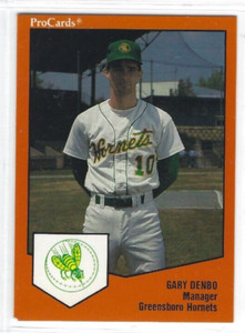 1989 Greensboro Hornets (Class A-Cincinnati Reds) Gary Denbo