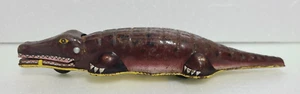Tin Toy Crocodile Antique Old Rare Retro 17cm - Picture 1 of 8