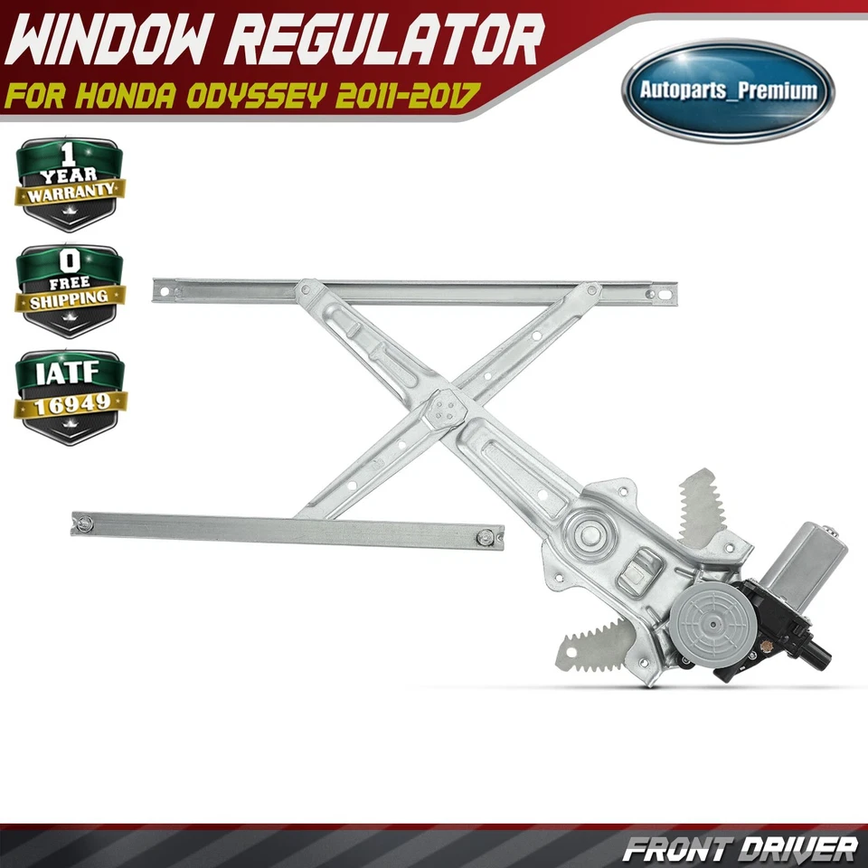 Conjunto de regulador de ventana eléctrica del lado del conductor delantero para Honda Odyssey 2011-2017 Foto 1 de 4