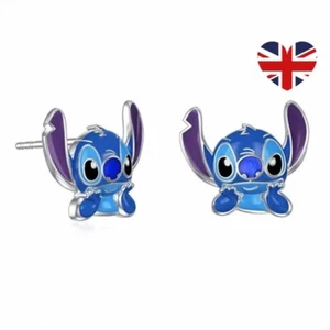 Disney Stitch Earrings Stud Lilo And & Girls Adults Childs Earring Studs Pierced - Picture 1 of 1