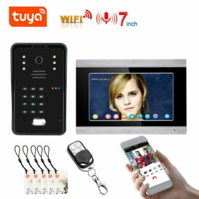 TUYA Video 7'' Doorbell Intercom WiFi RFID Screen System Fingerprint Unlocking - Image 1 of 4