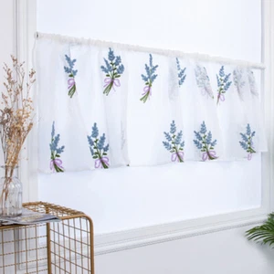 Cafe Kitchen Short Curtain Valance Window Sheer Net Voile Panel Drape Home Decor - Picture 1 of 24
