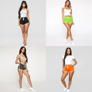 Contrast trim Shorts Casual Womens girls Beach Running Gym Hot Pants sports - Picture 1 of 27