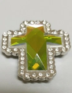 Western Screw Back Concho Glass Bling 1.5 in Tack Cowgirl Cross - Picture 1 of 4