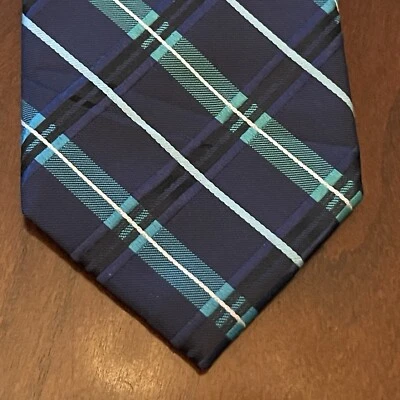 Apt. 9 Corbata de cuello azul 100 % poliéster para hombre hecha en China Foto 1 de 4