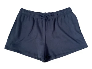 TERRA & SKY Navy Blue Fleece SHORTS Elastic Waist Front Pockets Sz 1X* - Picture 1 of 7