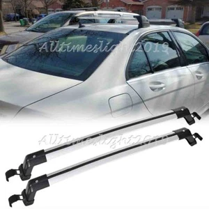 For Benz W204 C250 C350 C300 Car Top Roof Rack Cross Bars Luggage Cargo Carrier - Picture 1 of 11