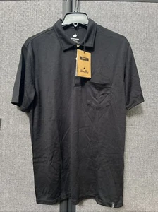 Woolly Men’s 100% Merino Wool Polo Shirt, Size Small, Black - Picture 1 of 4