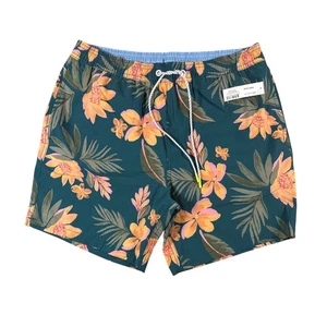 Bonobos Floral 7" Mesh Lined Swim Trunks Sz M Drawstring Beach Vacation NWT - Picture 1 of 11