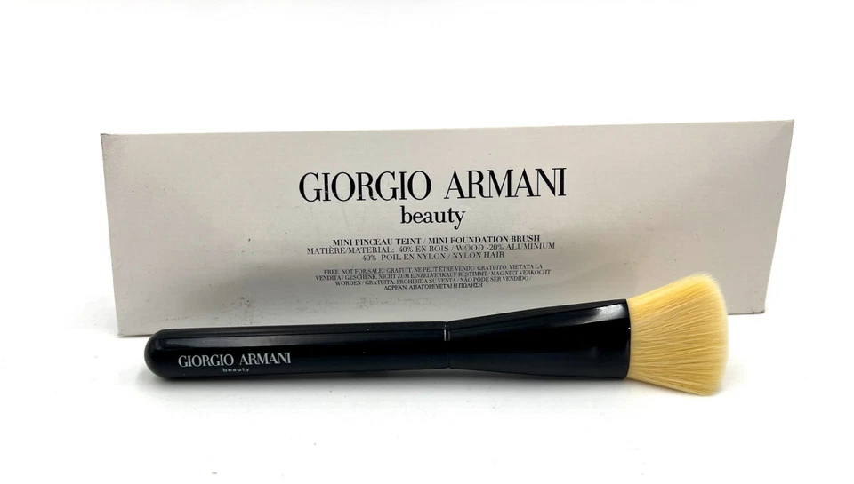 New in Box! Giorgio Armani Beauty Mini Foundation Brush ~ 5" Length - Image 1 of 3