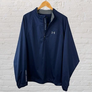 Under Armour Jacke wasserdicht Softshell blau 1/4 Zip Pullover Herren 2XL - Bild 1 von 6