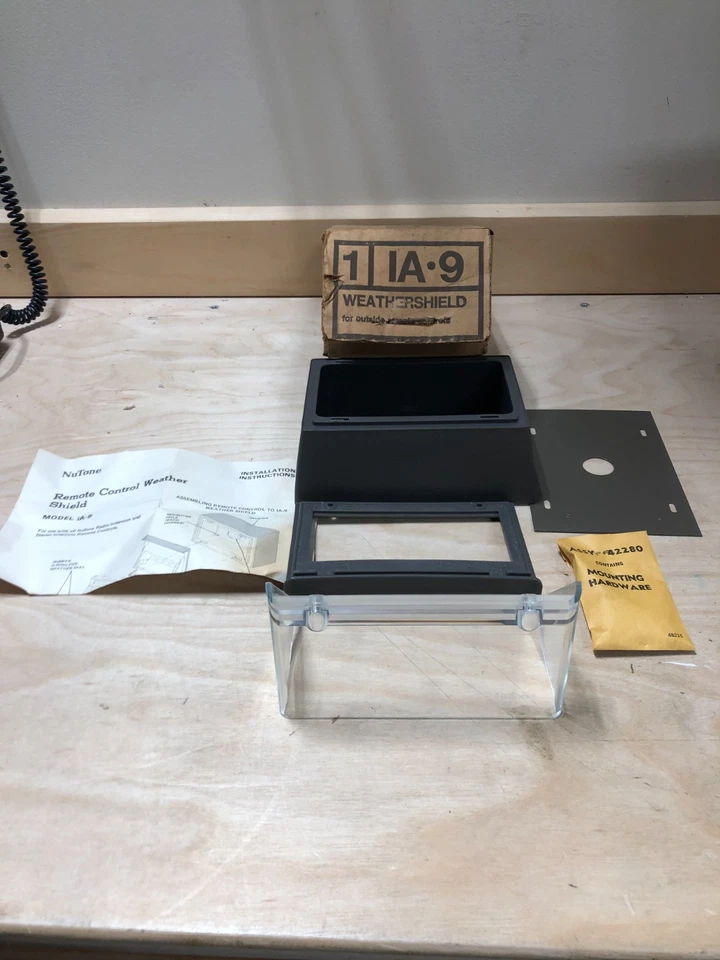 DE COLECCIÓN NUTONE IA-9 PROTECTOR METEOROLÓGICO PARA MANDOS A DISTANCIA EXTERIORES Foto 1 de 1