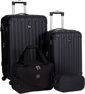 Travelers Club T-55504-001 Midtown Hardside Luggage Travel, Black, 4-Piece Set - Image 1 of 3