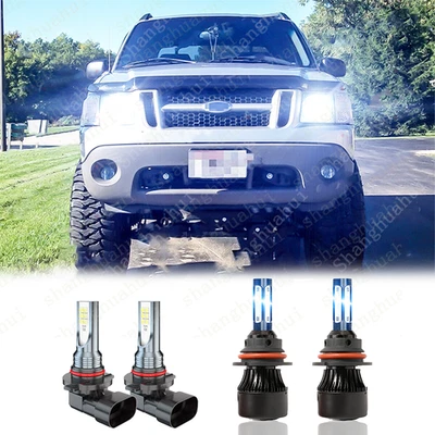 For Ford Explorer Sport Trac 2001-2005 4PC 6000K LED Headlight + Fog Light Bulbs - Imagem 1 de 4