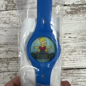 Bart Simpson Holographic Wrist Watch (2002) Kellogg Promo Skateboard (NEW/NIP) - Picture 1 of 4