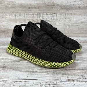 Adidas Deerupt Runner Men’s Trainers "Black Volt" - Size 10 UK (EUR 44 2/3) - Picture 1 of 10