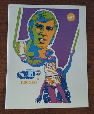 Virginia Squires 1971 Florida ABA programa de baloncesto Dr J Erving año novato Foto 1 de 4