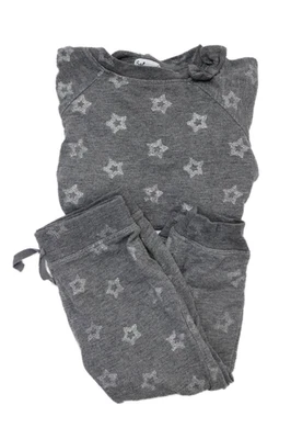 Splendid Girls Cotton Blend Star Print  Top + Bottom Set Gray Size 12-18M - Image 1 of 4