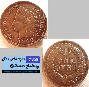 Centavo cabeza india de bronce del siglo XX de Estados Unidos 1906🪙antiguo🪙 - Imagen 1 de 6