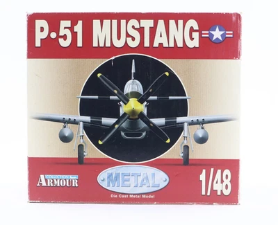 Collection Armour P-51 Mustang WW2 ACES Crow Metal Die Cast Airplane Model 1/48 - Image 1 of 4