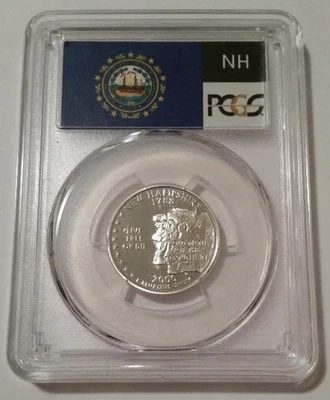 2000 S Silver New Hampshire State Quarter Proof PR69 DCAM PCGS Flag Label - Image 1 of 2