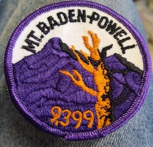 NOS Vintage MT. BADEN POWELL 9399 In San Gabriel Mountains Patch CA Climber - Picture 1 of 1