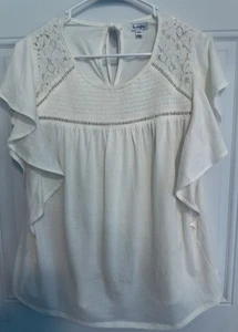Blusa Top Floral Crochet Encaje Love Fire Spring Sin Mangas Talla XL EPC - Imagen 1 de 7